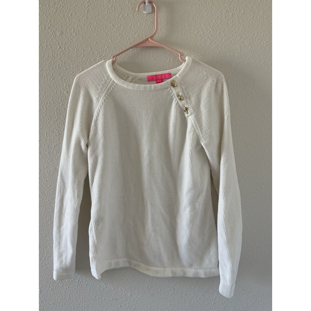 Lilly Pulitzer Pippin Sweater In Coconut Size XS Soft Cozy Nautical Seashell